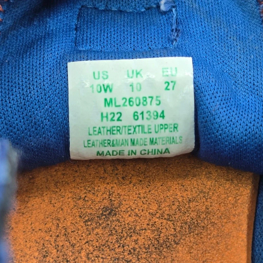 Merrell Kids Bare Steps H2O Water Shoes Blue Orange Wide Trail Sandals 10 WIDE